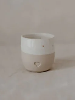 Espressobecher "Herz" in Beige - 40 ml