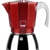 Espressokocher ''Elba'' in Rot/ Silber - 600 ml
