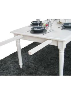 Essgruppe Amaretta (7-teilig) Weiß/Beige 180 x 100 cm