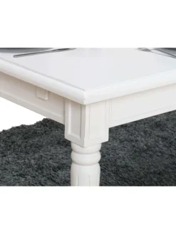 Essgruppe Amaretta (7-teilig) Weiß/Beige 180 x 100 cm