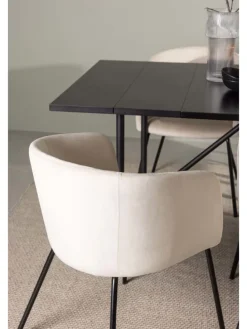 Essgruppe Astrid 9 (7-teilig) Schwarz 90 x 200 cm