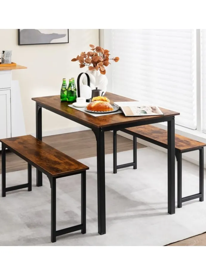 Essgruppe 3er-Set in Braun