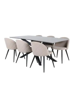 Essgruppe Piazza 20 (7-teilig) Beige 90 x 180 cm