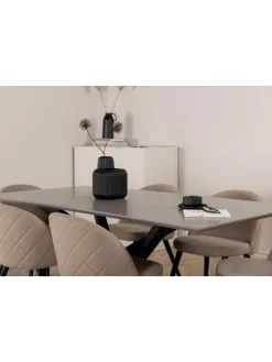 Essgruppe Piazza 20 (7-teilig) Beige 90 x 180 cm