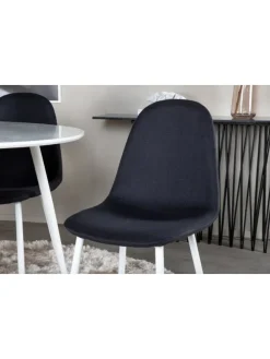 Essgruppe Plaza 4 (5-teilig) Schwarz 100 x 100 cm