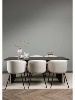 Essgruppe Vail 1 ( 7-teilig) Schwarz 100 x 200 cm