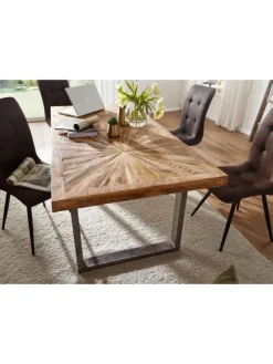Esstisch Mango Massivholz Esszimmertisch 180x76,5x90, Küchentisch