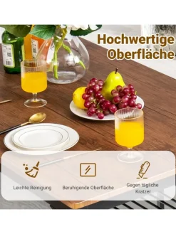 Esstisch Set 4-teilig in Hellbraun