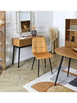 Esszimmerstuhl ''Mateo'' in Gelb - (B)45 x (H)88 x (T)52 cm