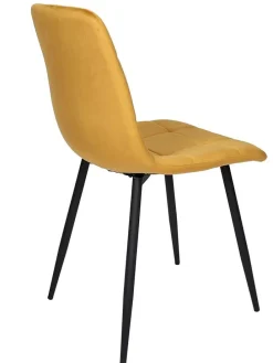 Esszimmerstuhl ''Mateo'' in Gelb - (B)45 x (H)88 x (T)52 cm