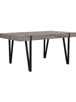 Esszimmertisch ADENA in Braun/Schwarz - (W) 90 x (H) 75 x (L) 150 cm