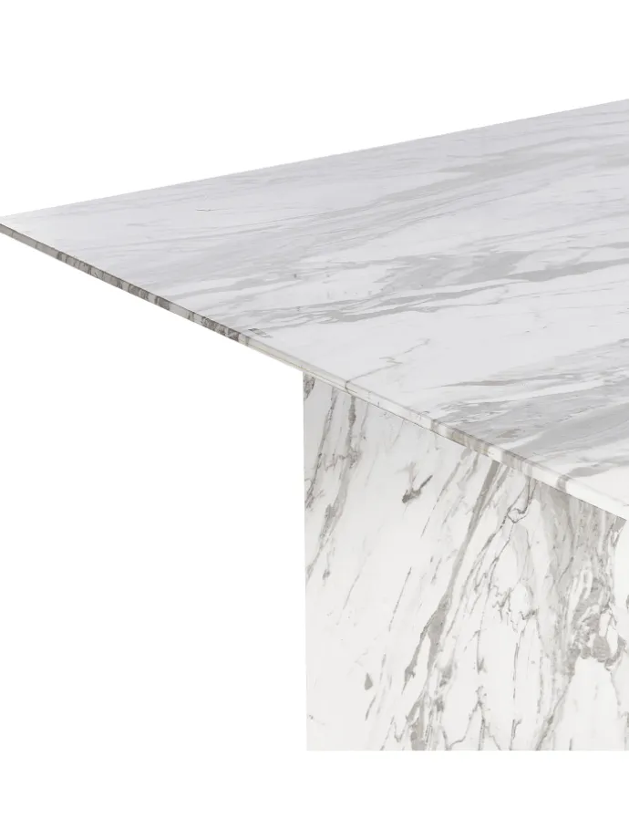 Esszimmertisch CALCIO in Weiß/Schwarz/Gold - (W) 100 x (H) 77 x (L) 200 cm