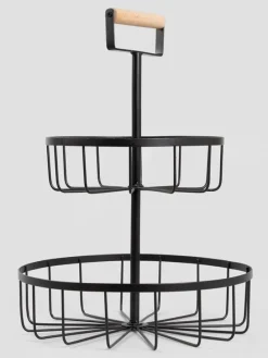 Etagere ''Gecko'' in Schwarz - (H)40,5 x Ø 30 cm