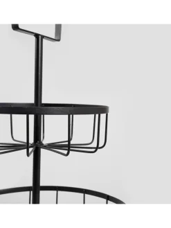 Etagere ''Gecko'' in Schwarz - (H)40,5 x Ø 30 cm