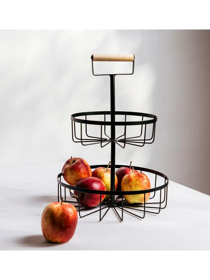 Etagere ''Gecko'' in Schwarz - (H)40,5 x Ø 30 cm