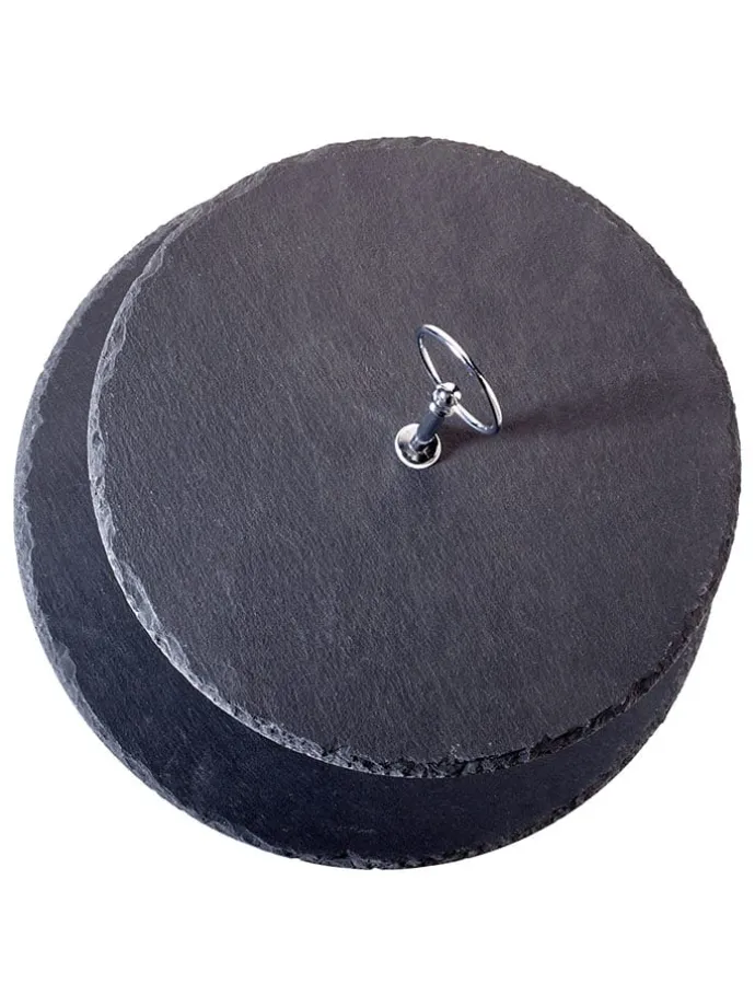 Etagere in Schwarz/ Silber - (H)40 cm