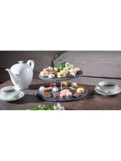 Etagere in Schwarz/ Silber - (H)40 cm