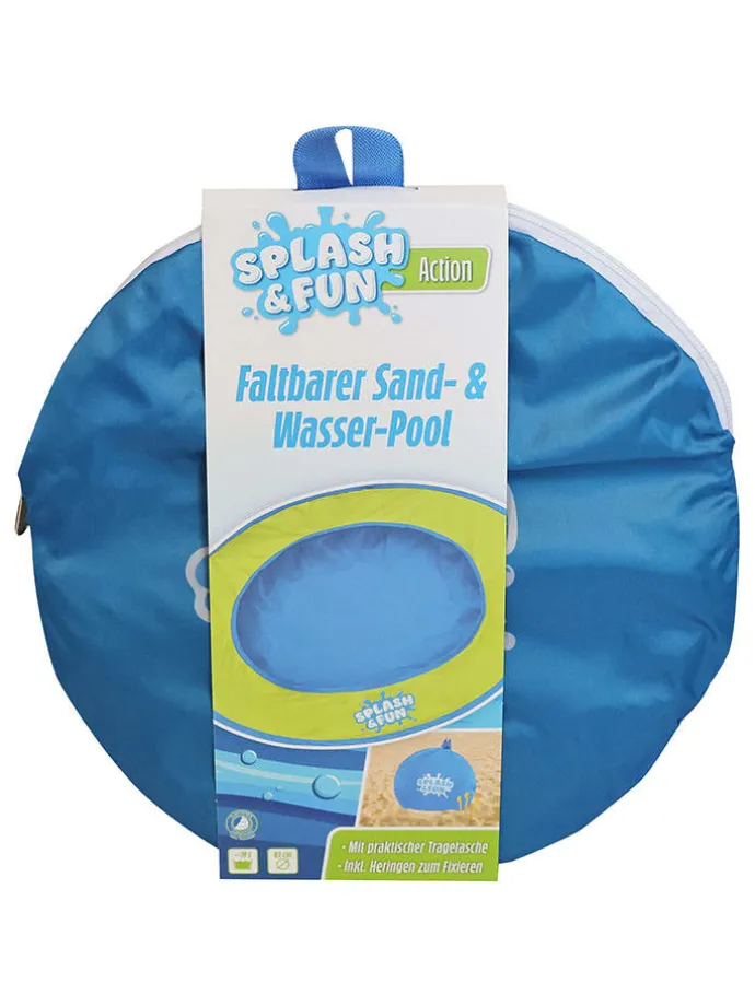 Faltbarer Sand- und Wasserpool in Grün/ Blau - Ø55 cm - ab 2 Jahren