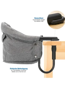 Faltbarer Tischsitz inkl. Tasche - Melange in grau