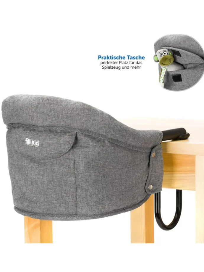 Faltbarer Tischsitz inkl. Tasche - Melange in grau