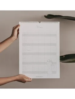 Familienkalender "2026" in Weiß - DIN A3