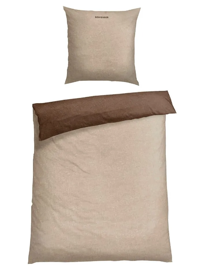 Feinbiber-Bettwäsche-Set in Beige