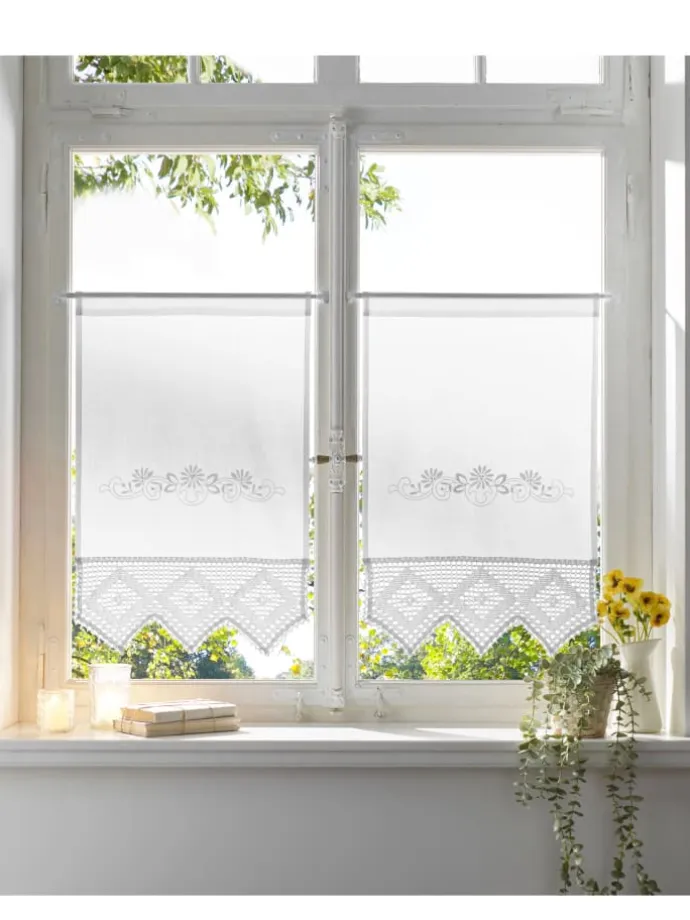 Fensterbehang in weiß