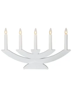 Fensterleuchter "Navida" in Weiß - (B)42 x (H)24 cm