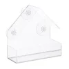 Fenster-Vogelfutterhaus in Transparent