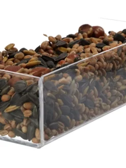 Fenster-Vogelfutterhaus in Transparent