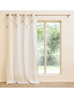 Fenstervorhang in beige