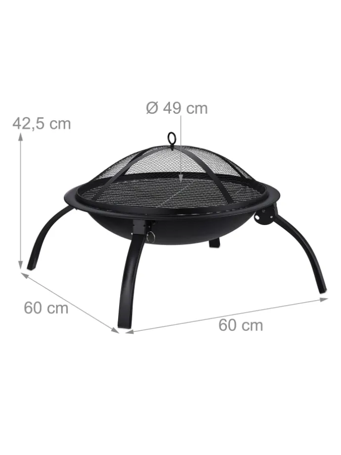 Feuerschale in Schwarz Ø 56,5 cm