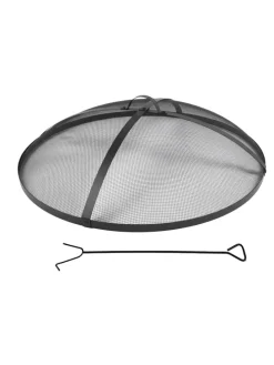 Feuerschalen-Funkenschutz in Schwarz - Ø 80 cm