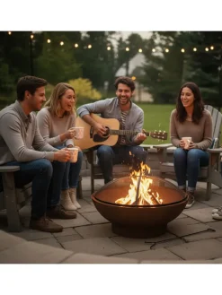 Feuerschalen-Funkenschutz in Schwarz - Ø 70 cm