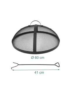 Feuerschalen-Funkenschutz in Schwarz - Ø 60 cm