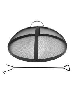 Feuerschalen-Funkenschutz in Schwarz - Ø 50 cm