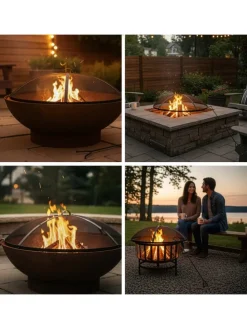 Feuerschalen-Funkenschutz in Schwarz - Ø 50 cm