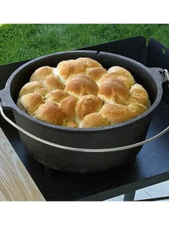 Feuertopf Gusseisen 12" in schwarz - 30cm