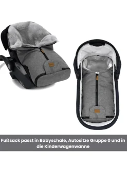 Fillikid Winterfußsack Pamir TOP in Hellgrau-Grau