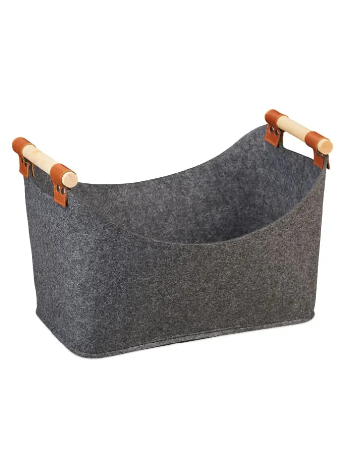 Filzaufbewahrungstasche in dunkelgrau