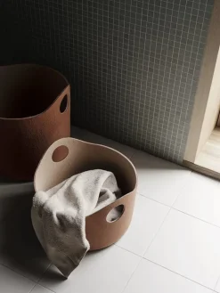 Filzkorb "Tiggy" in Hellbraun - (H)29 x Ø 42 cm