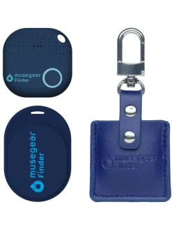 Finder 2 dunkelblau, Finder Mini dunkelblau, Finder 2 in Ledertasche Navy Blue