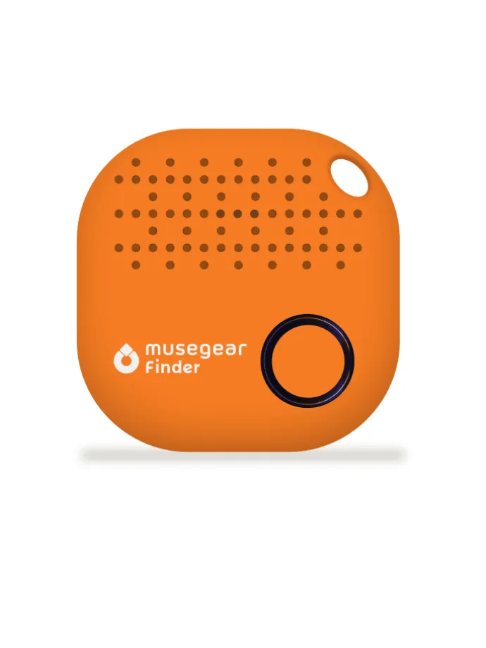 Finder Mini dunkelblau, Finder 2 orange, Finder 2 in Ledertasche Bordeaux