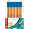Fineliner ''STABILO point 88'' in Blau - 10 Stück