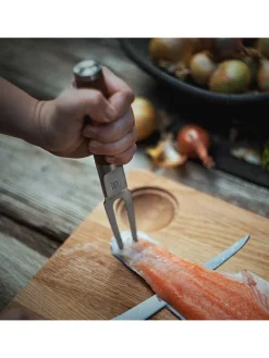 Fischfiletiergabel ''Norden'' in Braun/ Silber - (L)21,1 cm