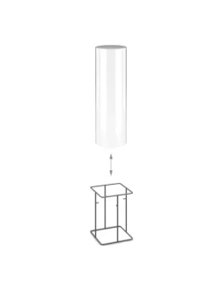 Fischsäule in Transparent/ Grau