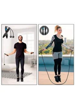 Fitness-Springseil in Schwarz