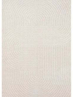 Flachgewebe Outdoor Teppich Santo Plus in Creme