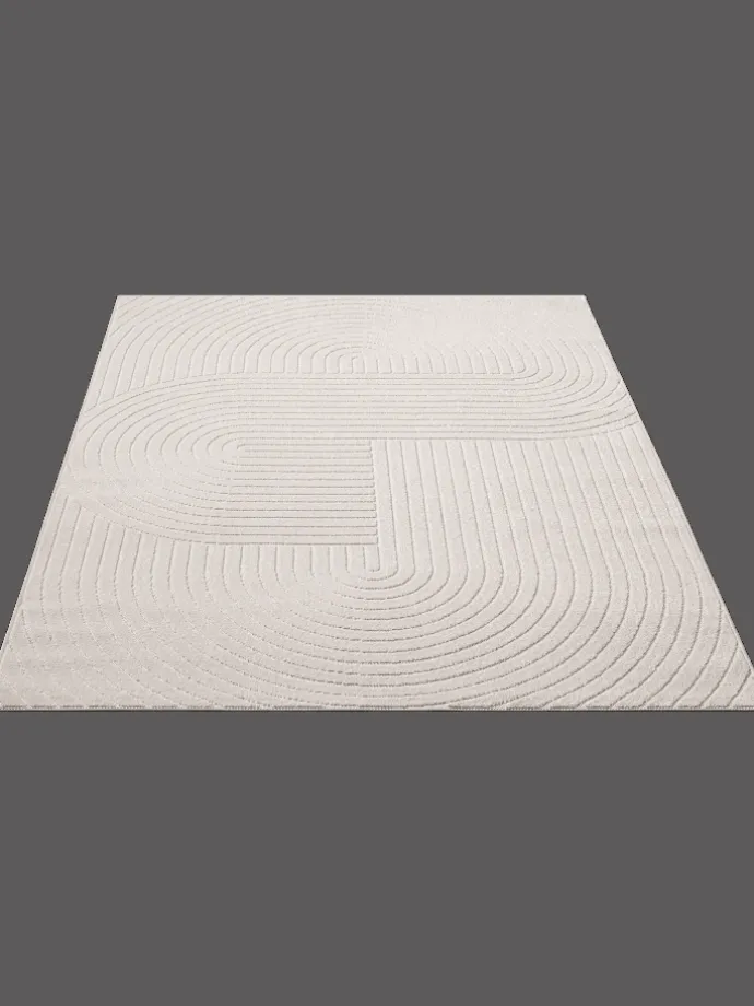 Flachgewebe Outdoor Teppich Santo Plus in Creme