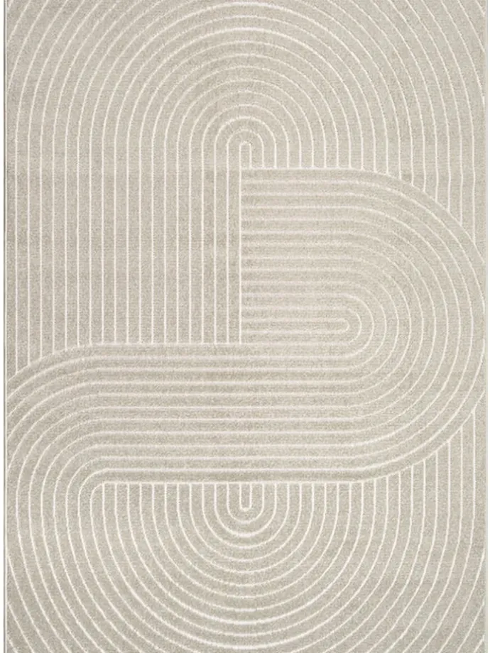 Flachgewebe Outdoor Teppich Santo Plus in Beige